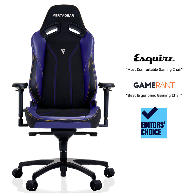 Grand fauteuil de jeu ergonomique Vertagear SL5800 avec systèmes de siège lombaire et vertaair Contourmax - Ensembles de lumières à DEL RVB - Rouge bourgogne