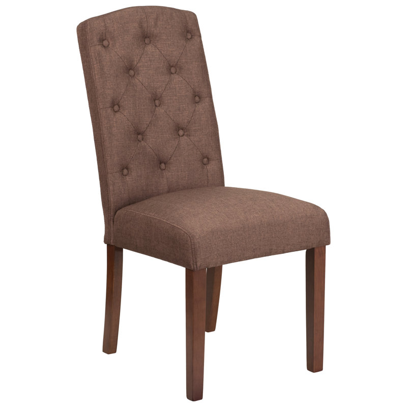Chaise parsons Prompton avec pieds en acajou, Brun
