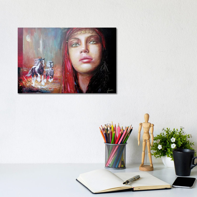 Gypsy Beauty by Sinisa Saratlic - Gallery-Wrapped Canvas Giclée on Canvas, Canvas, 20.32 cm H x 30.48 cm W