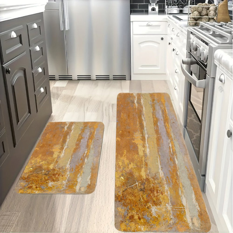 Tapis de cuisine abstraits, ensemble de 2 tapis de cuisine