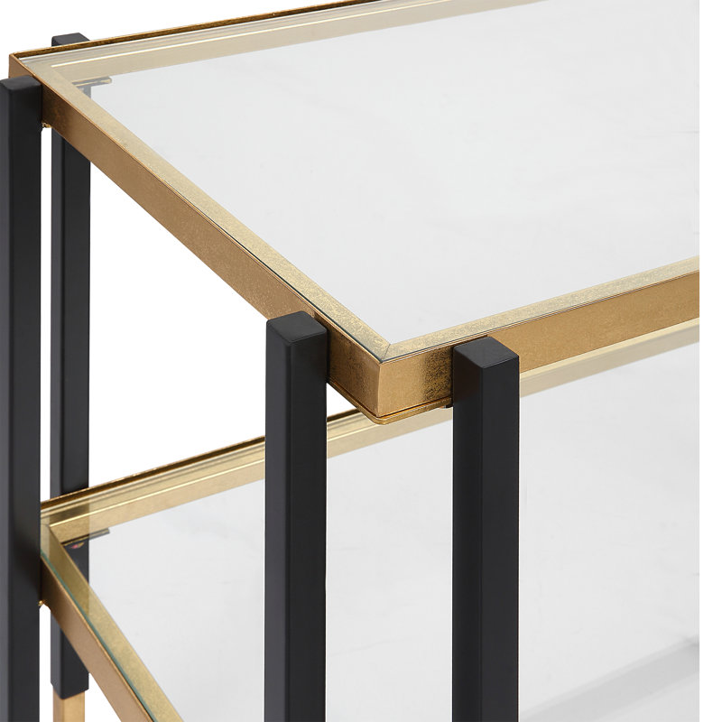 Table de bout avec rangement Nouvelle Glass