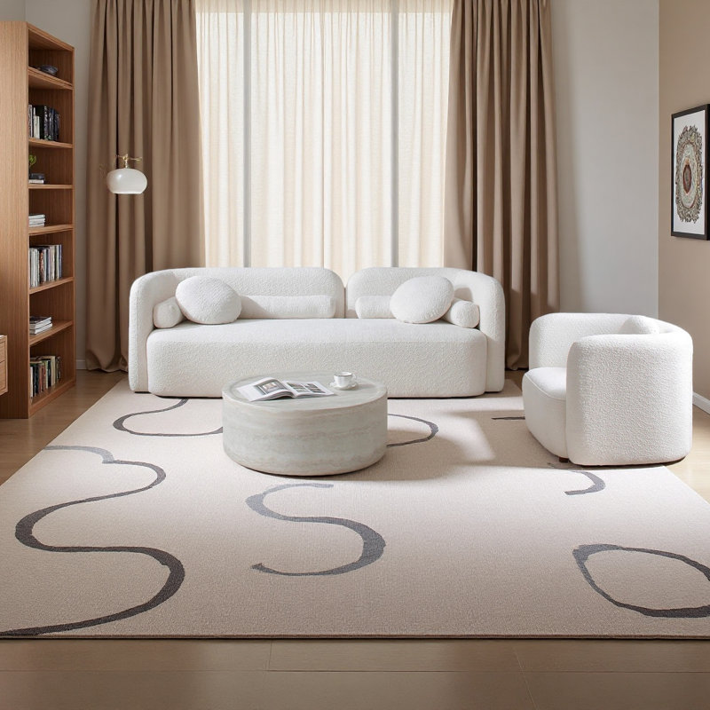 Ensemble de canapés 2 pièces 4 places avec fauteuil d'appoint Modern, 2 Pieces: Sofa, Accent chair, Blanc