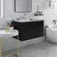 Meuble-lavabo mural avec lavabo en résine et 2 tiroirs-364578128