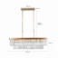 Lustre rectangulaire moderne en cristal Modern Industrial-130217988