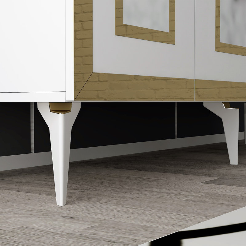Brylyn 150cm Console Table, White/Gold