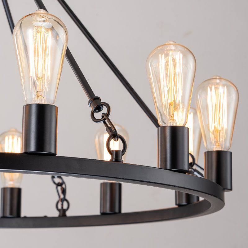 Moritz 12 - Light Wagon Wheel Chandelier
