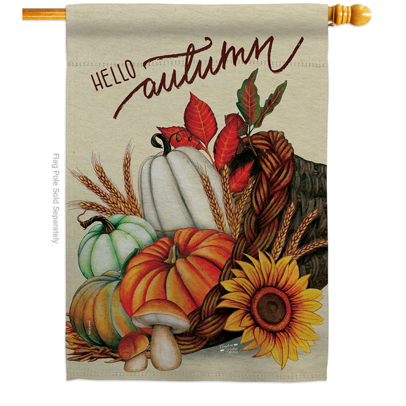 Drapeau de maison en polyester 40 x 28 po Aloin