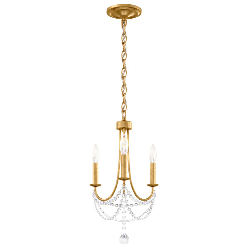 Verdana 3 - Light Chandelier, Heirloom Gold
