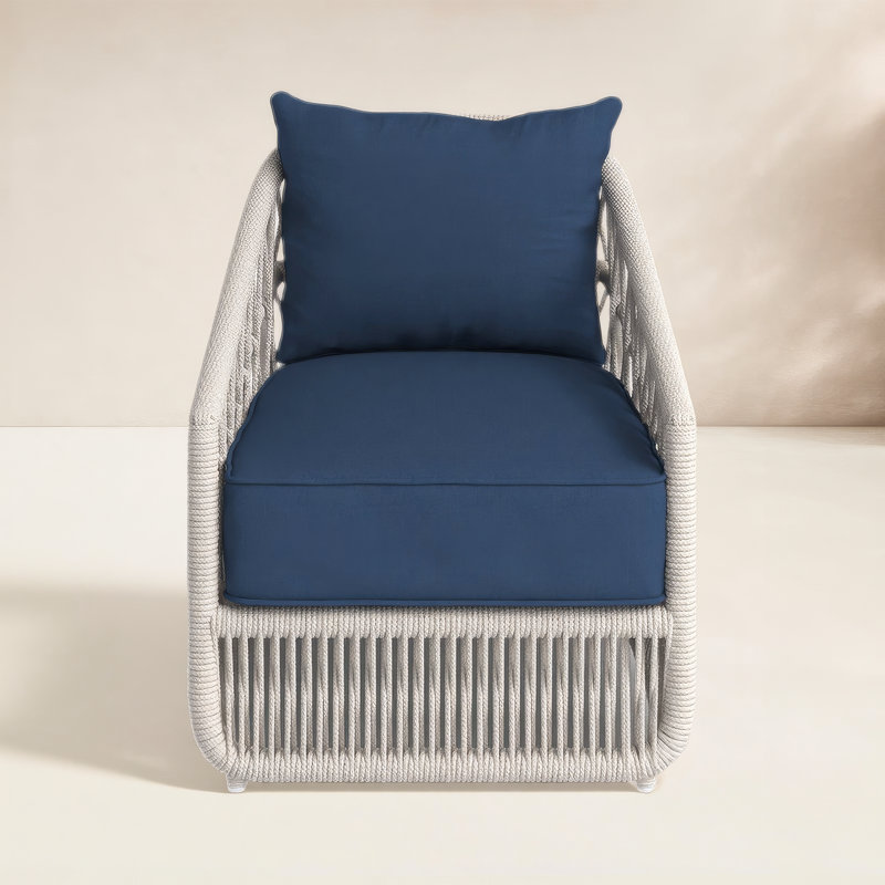 Lucan Patio Chair with Sunbrella Cushions, Echo Midnight Sunbrella®