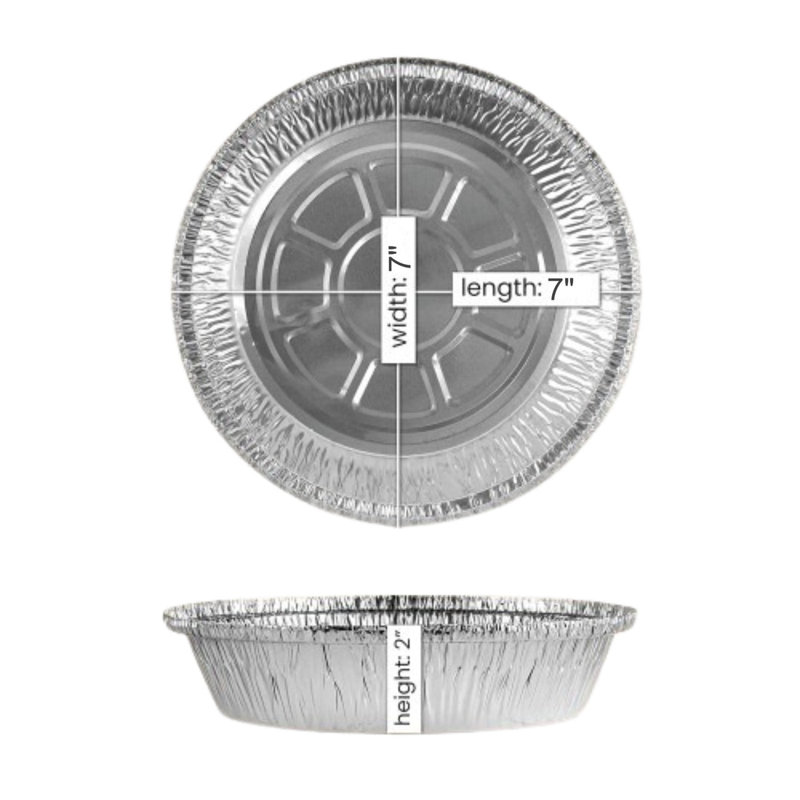 Casseroles rondes jetables en papier d'aluminium