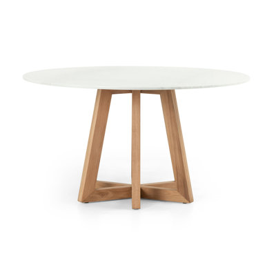 Creston Round Oak Pedestal Dining Table