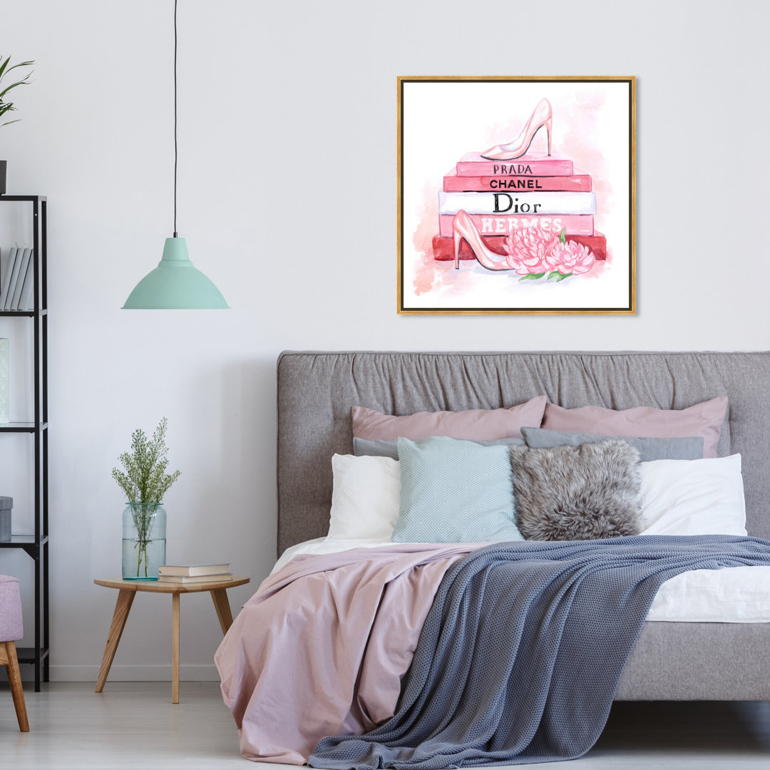 " Fashion Pink Books " Painting Print Oliver Gal Prints