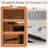 Nightstand with Charging Station, 2 Drawer Bedside Table with Open Shelf-1474165453