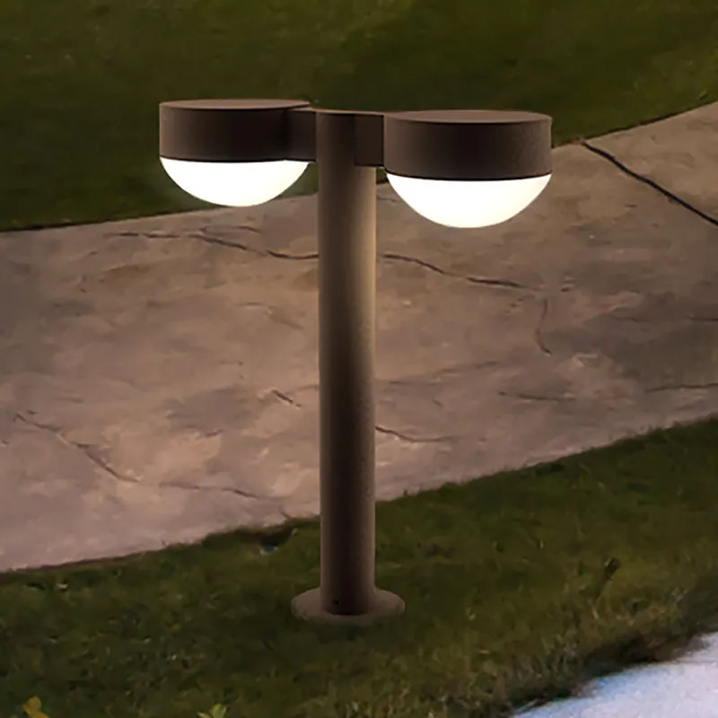 Reals Integrated LED Metal Bollard Light, Bronze, 22" H x 5" W x 13.5" D