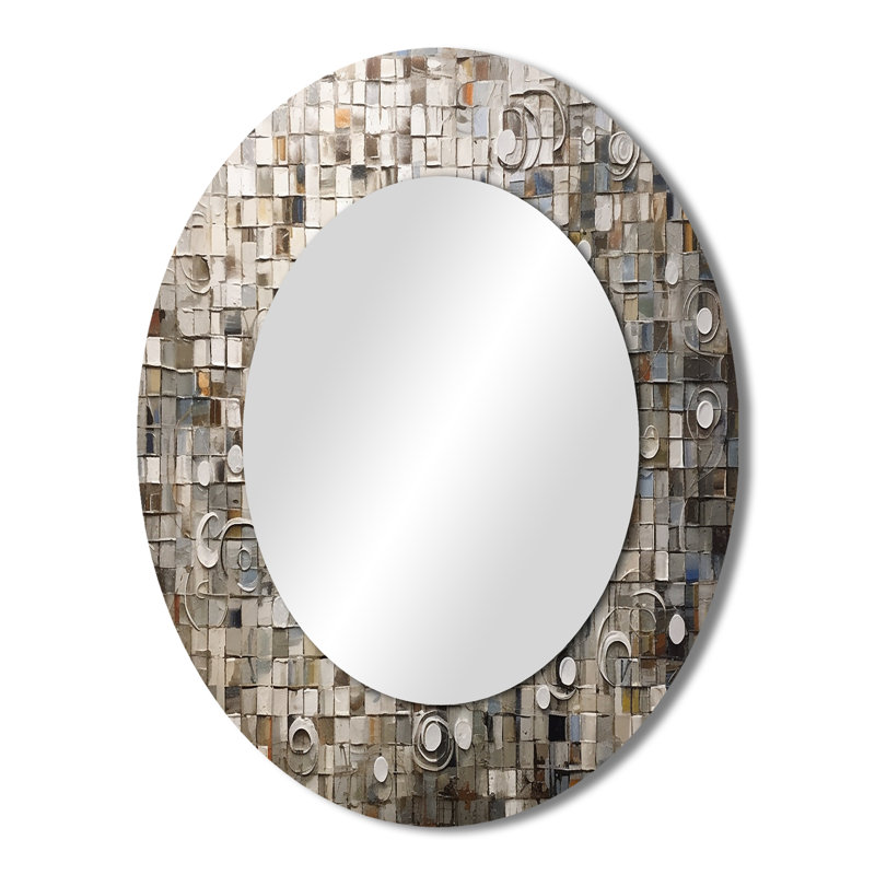 Miroir mural brun et blanc bohémien Medley, 43 po x 33 po