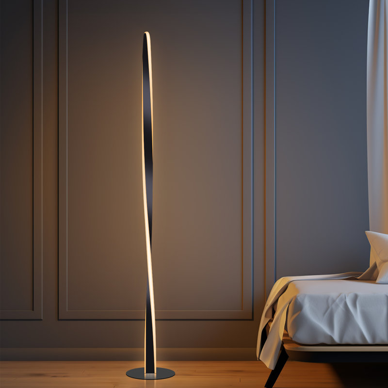 Hadis 51'' LED Novelty Floor Lamp, Black
