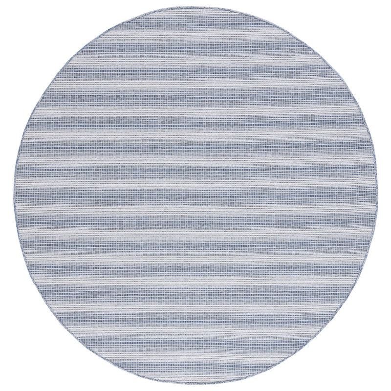 Tapis intérieur / extérieur bleu Tribeca 231, Rond 6 pi 5 po