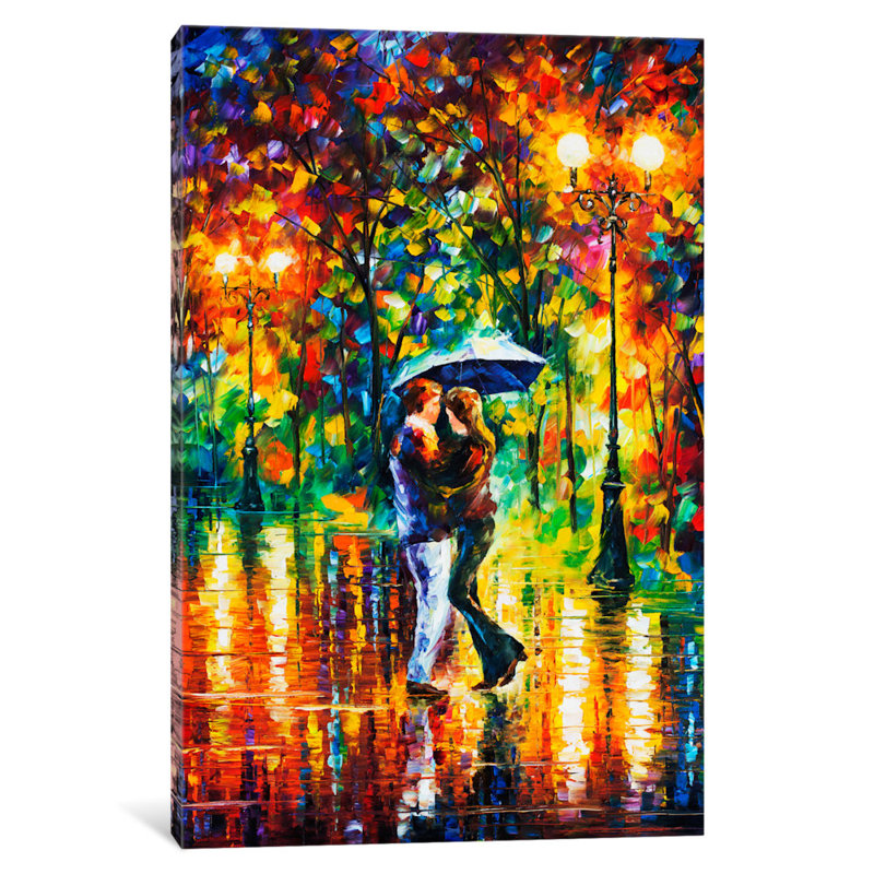« rainy danse ii », reproduction d’art sur toile tendue, H 12 po x l 8 po x P 0,75 po