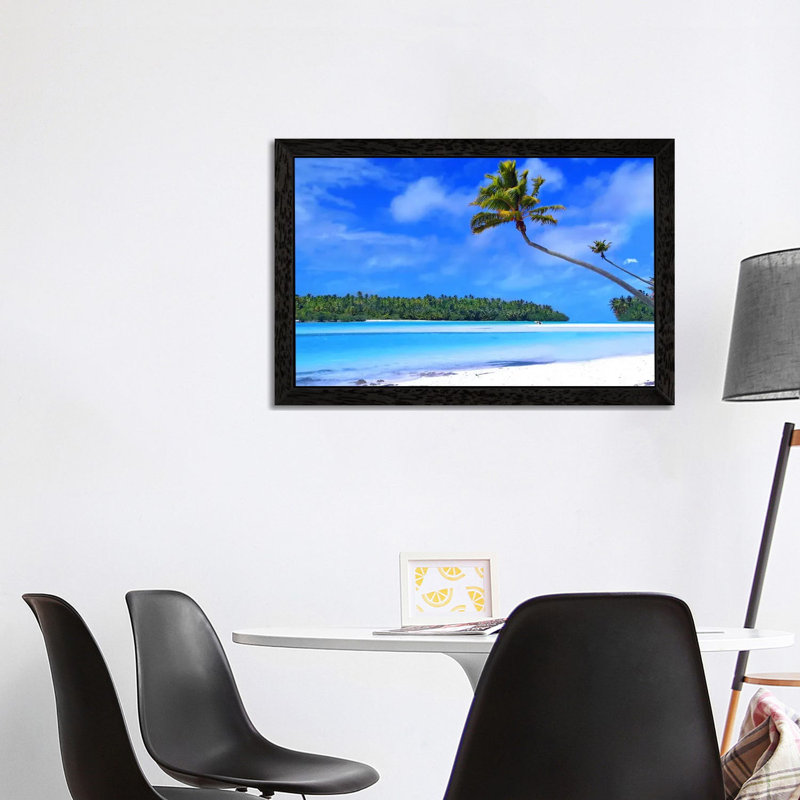 The Island - Floater Frame Print on Canvas, 101.6 cm H x 66.04 cm W, Black