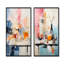 Abstraction alimentaire, ensemble de 2 reproductions d'art mural repas et pique-nique-102585091-102585095