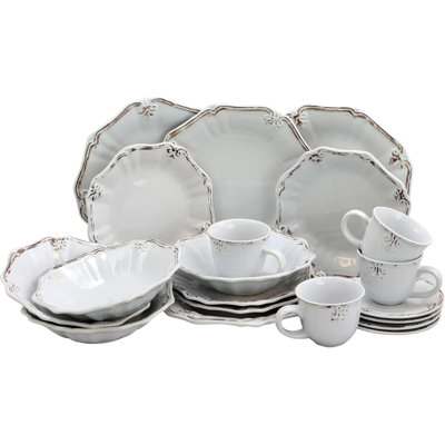 Rhya Stoneware Dinnerware Set 20 Piece - Service for 4