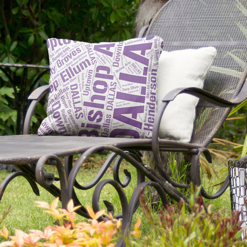 Coussin décoratif intérieur/extérieur dallas, Mauve, Oui, H 16 po x l 16 po