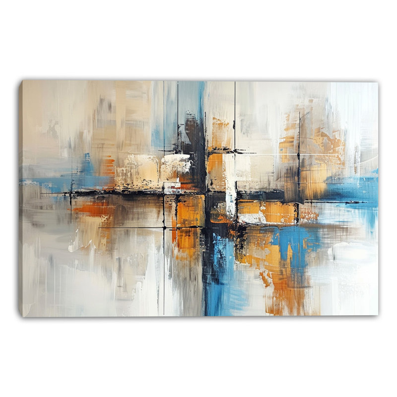 Art mural sur toile City Grid Pulse, H 30 po x l 40 po x P 1,5 po