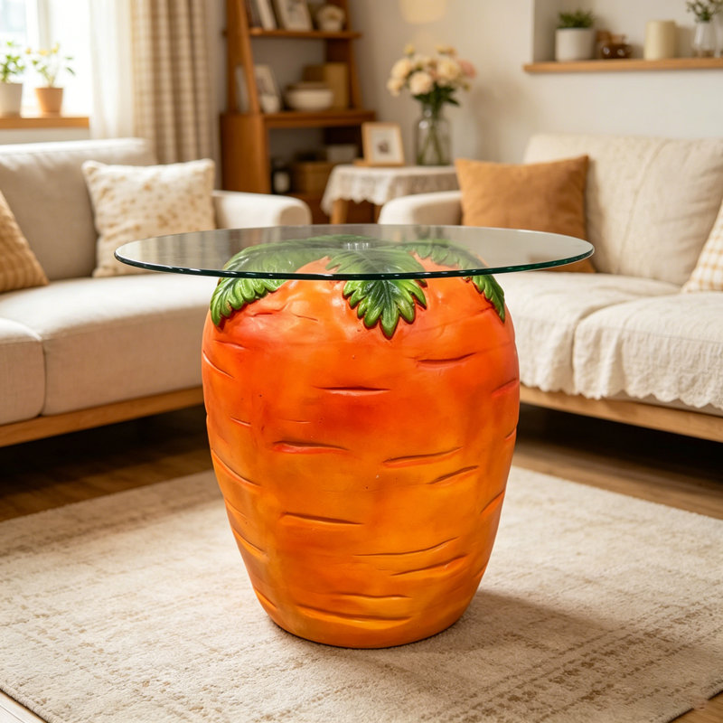 Table d'appoint en forme de carotte, Table d'appoint en forme de carotte