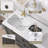 72" Double Bathroom Vanity Set in Dark Gray With Solid Surface Top (Assembled)