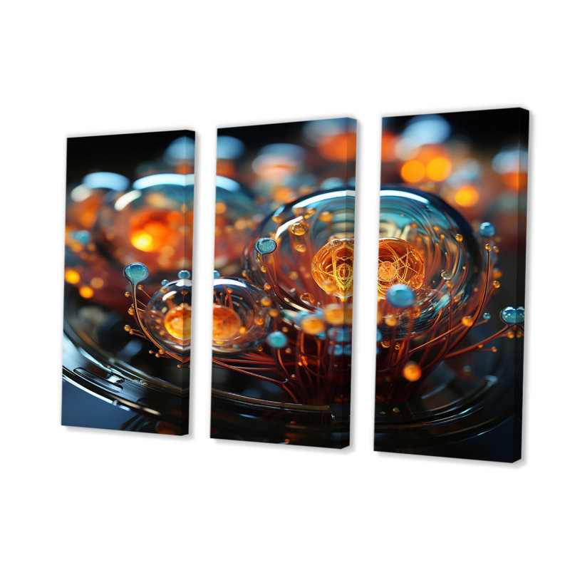 «3D Molecules Microscopic Wonders II - Abstract Shapes», ensemble de reproductions d'art mural, H 32 po x l 48 po x P 1 po