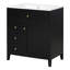 30-Inch Black Bathroom Vanity With Sink-666961632