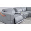 Canapé modulaire inclinable électrique en cuir véritable italien avec repose-tête et console sans fil-130140017
