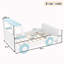 Lit voiture simple avec tablettes de rangement-97530313