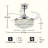 42''Retractable Crystal Chandelier Fan With Remote Control 3 Color 3 Speed Change-923637102