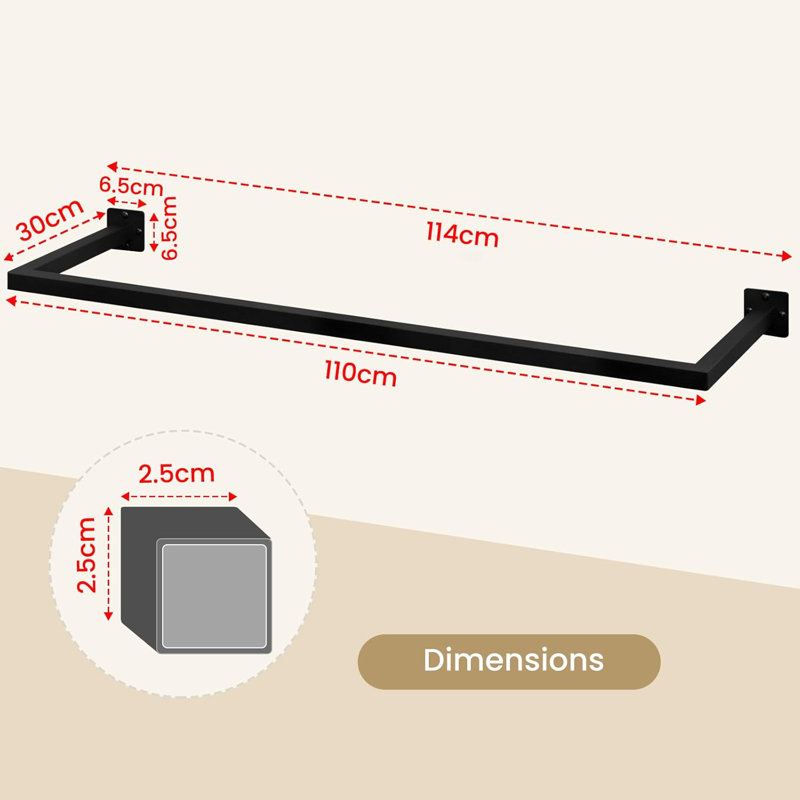 Edene Iron Wall 1 - Hook Coat Rack
