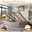 Lift Up Storage Bed Queen Size Linen Upholstered Platform Bed Frame, Hydraulic Storage,modern Wingback Headboard, No Box Spring Needed, Khaki