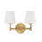 Edin 2-Light Dimmable Brass Vanity Light