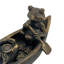 Statue de jardin en résine aspect cuivre Rowing Frogs