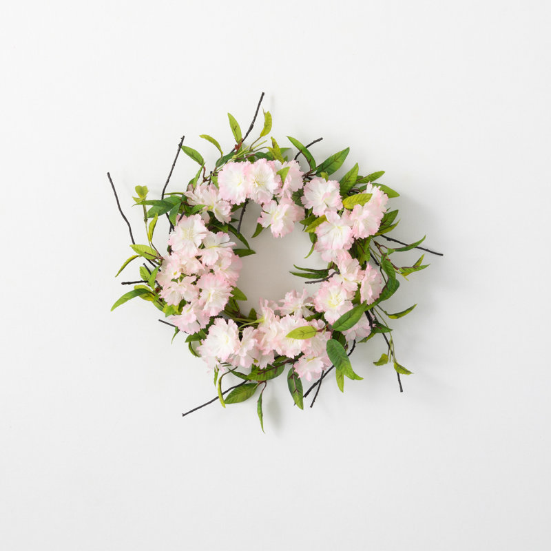 Couronne de fleurs artificielles, 13.5"