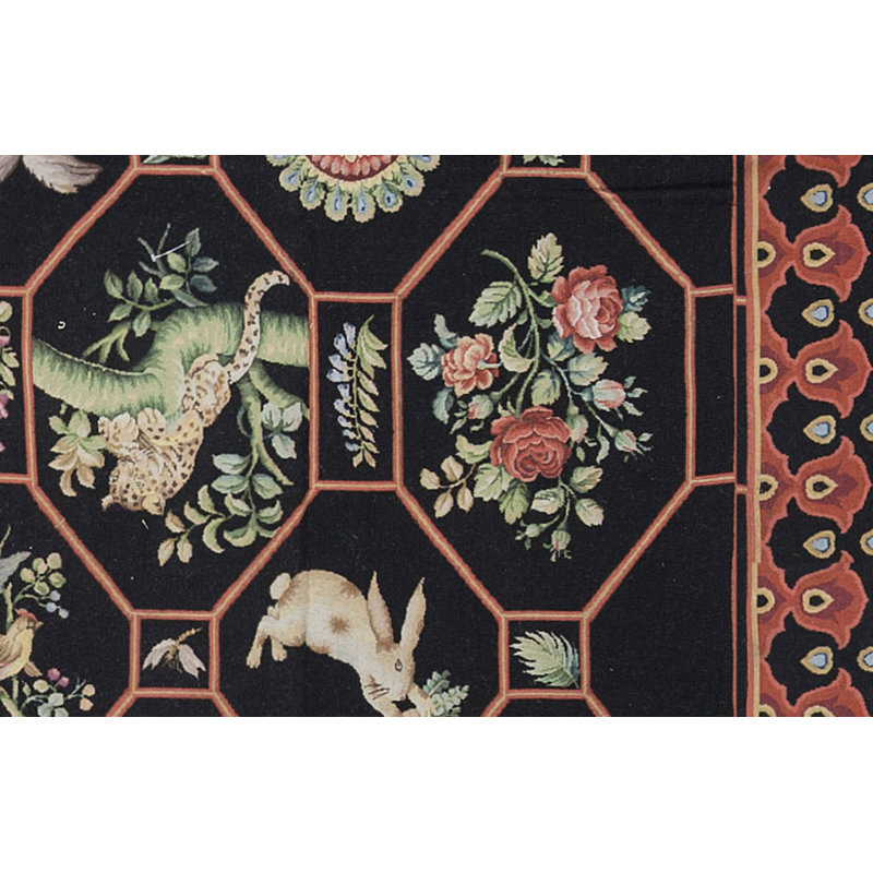 Petitepoint Wool Floral Area Rug
