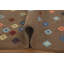 Tapis brun de style Gabbeh 6 x 9
