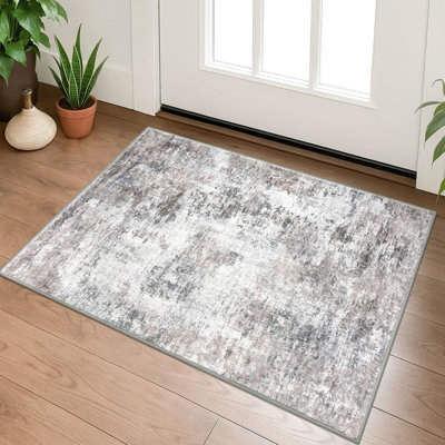 Modern Abstract Entryway Rug Indoor 2X3 Washable Non-Slip Soft Small Area Rug Kitchen Mat Thin Print Floor Carpet For Entrance Bedroom Office