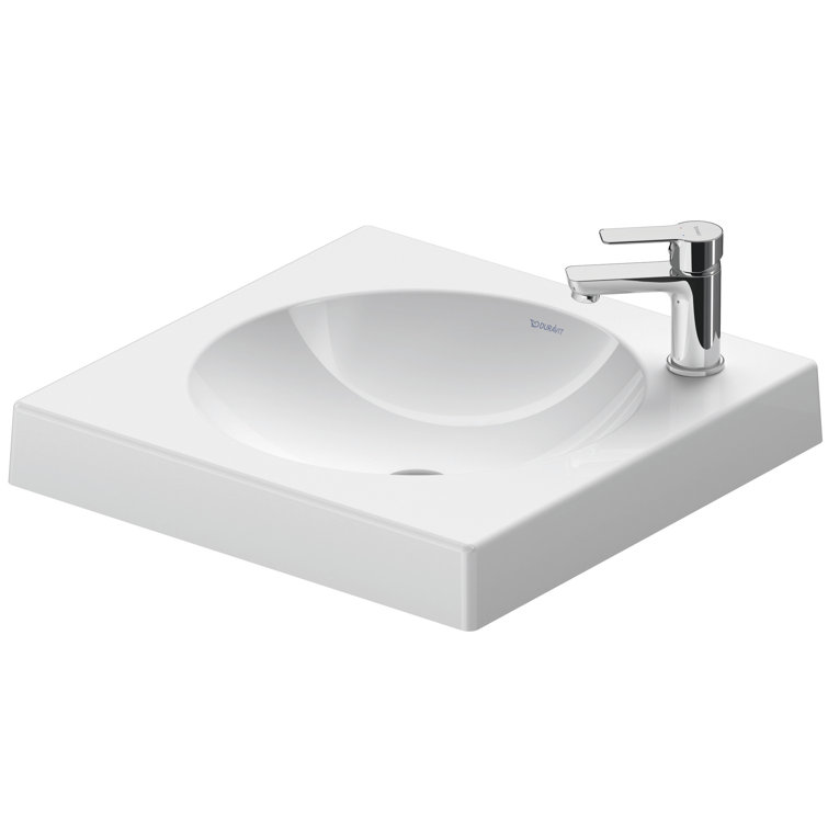 Architec White Ceramic Rectangular Vessel Bathroom Sink