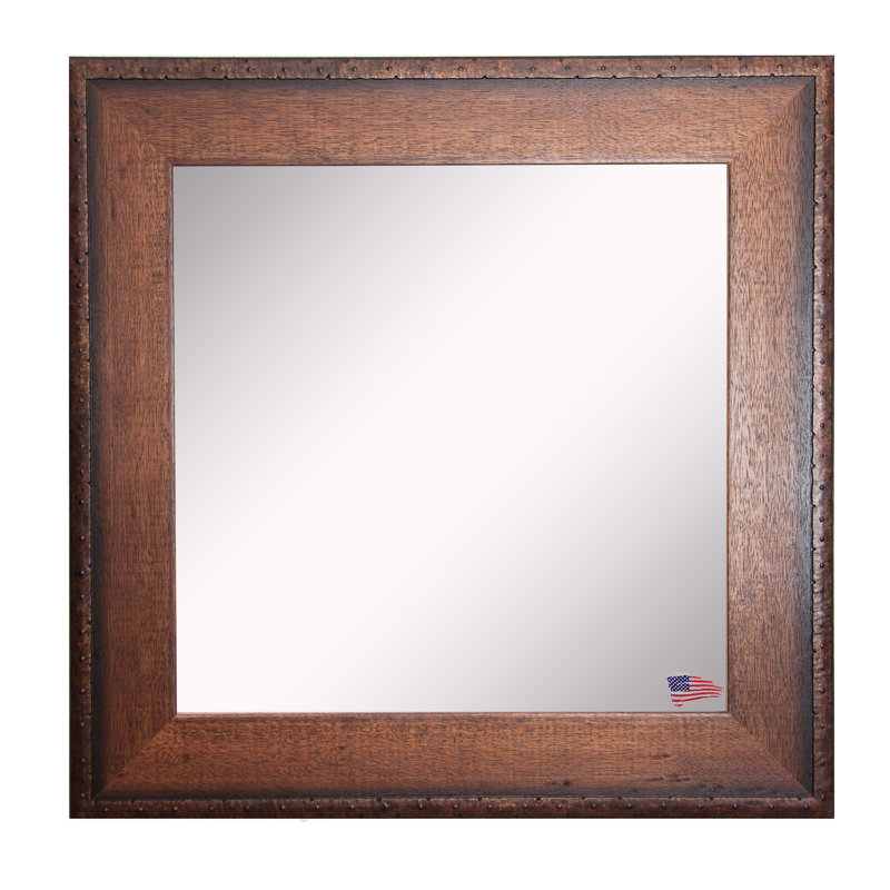 Arlberg Solid Wood Flat Wall Mirror, 35.5" H x 35.5" W
