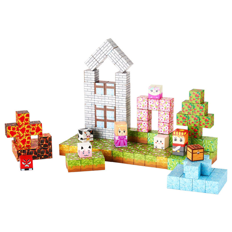 Magnetic Blocks 150 PCS Forest Castle Set STEM Montessori