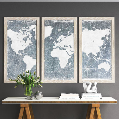 Carte galvanisée Hornersville par CAD Designs - 3 pièces encadrées