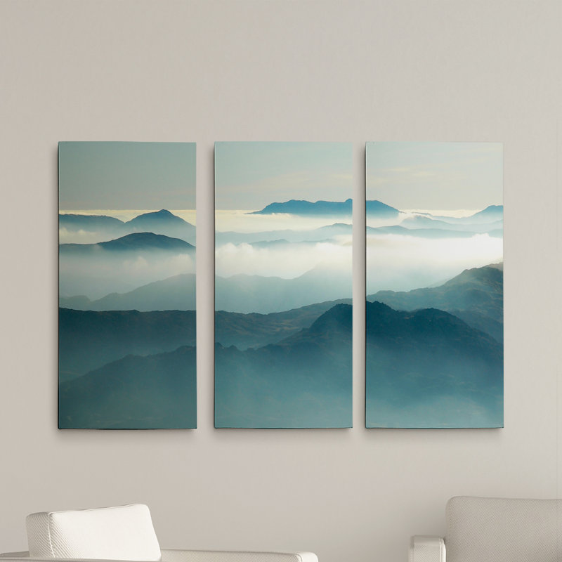 «Above the Clouds», ensemble de 3 reproductions de photos sur toiles, H 40 po x l 60 po x P 1,5 po