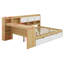 Lit de jour avec tiroirs de rangement et bibliothèque, lit d'angle avec bureau et tablettes, lit en forme de L multifonctionnel avec tête de lit convertible-1474832328-1474832335