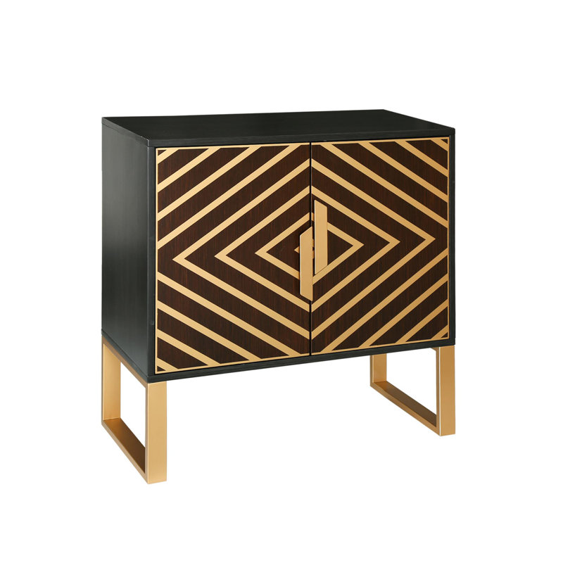 Armoire d'appoint rectangulaire à 2 portes en fer Perine