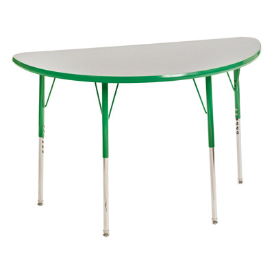 Adjustable Height Half-Circle Kids Classroom Activity Table
